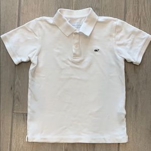Vineyard Vines Boys 7 White Polo Shirt